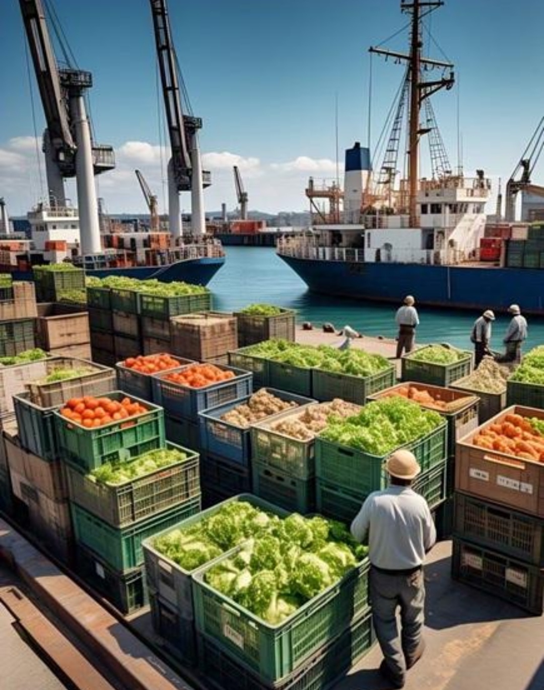 Ship provisions at port